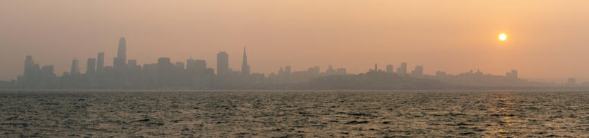 San Francisco during 2018 wildfires. Credit: Getty Images.