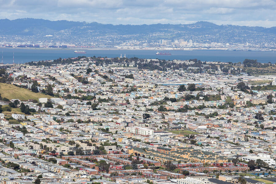 Visitacion Valley looking northeast.